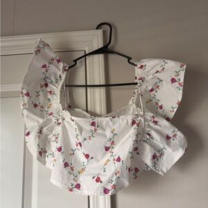 Off the shoulder floral blouse size large